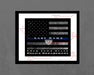 Police officer Gift Blue Line Sign Custom retirement Gift