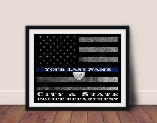 Retirement Police officer Gift Thin Blue line Flag