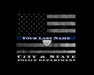 Police Officer Thin Blue Line Flag Framed Art Custom Art Picture Frame Store New Jersey