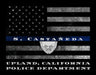 Police Officer Thin Blue Line Flag Framed Art Custom Art Picture Frame Store New Jersey