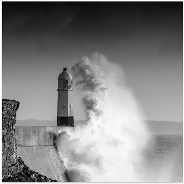 Hand of Poseidon Square Canvas Art Print