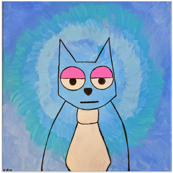 Cat Square Canvas Art