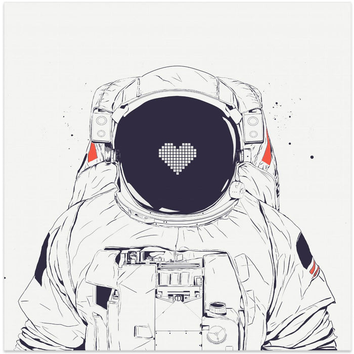 Astronaut love Square Canvas Art