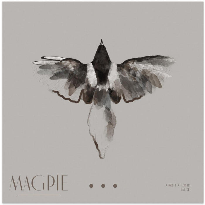 Magpie II Square Canvas Art Print