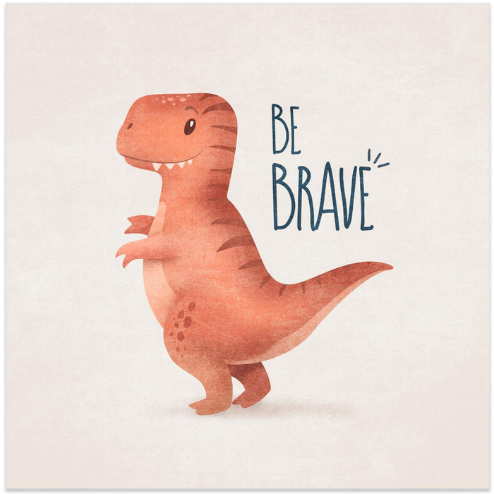 Dino Trex Square Canvas Art Print