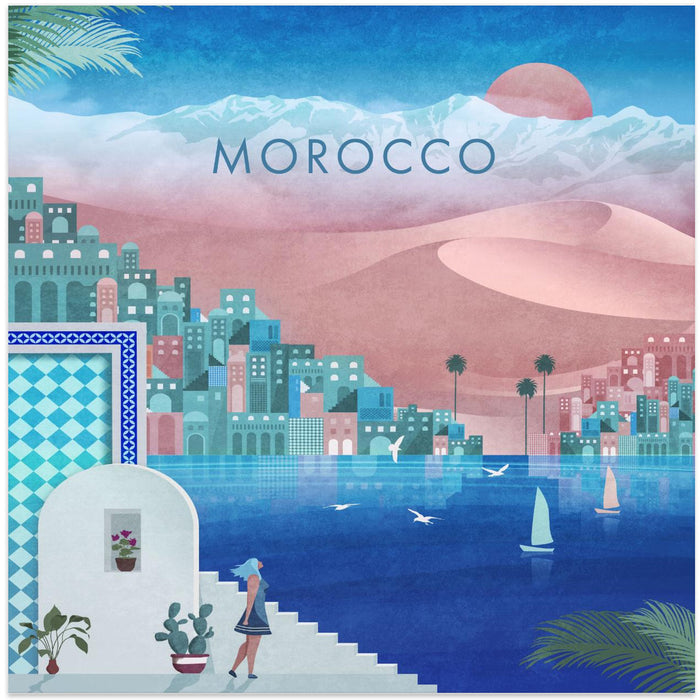 Morocco Square.png Square Canvas Art