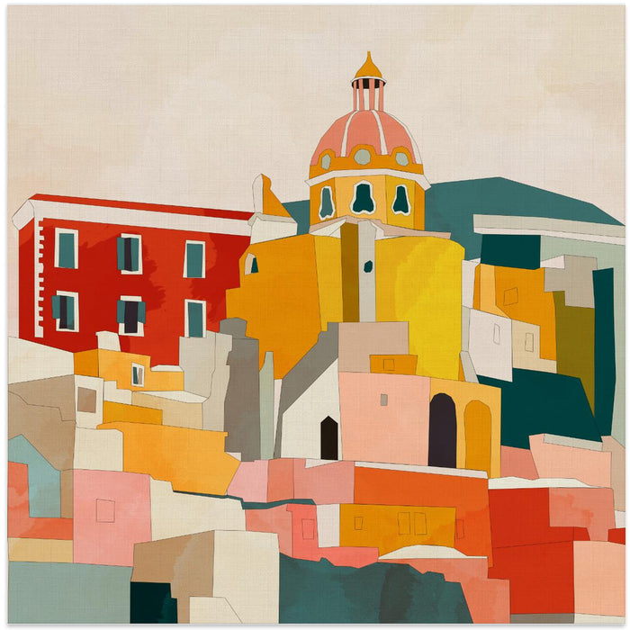 Procida Italy Kopie Square Canvas Art Print