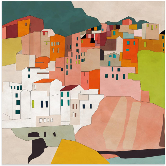 Cinque Terre Square Canvas Art