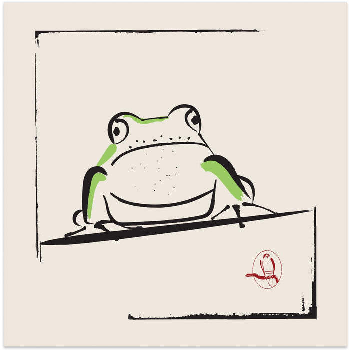 Frog Square Canvas Art Print