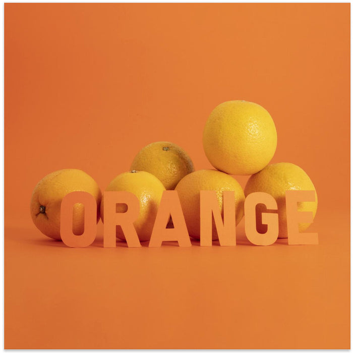 Orange.1 Square Canvas Art Print