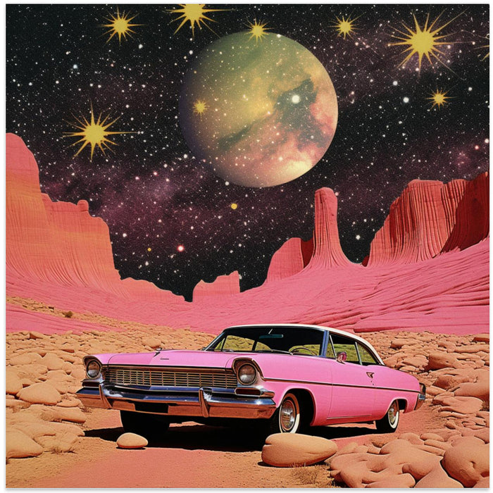 SpaceRide 3.0 Square Canvas Art Print