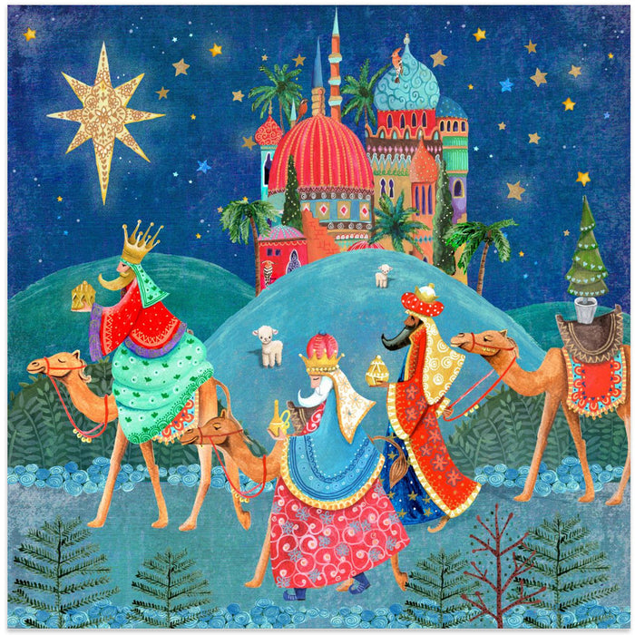 Three Wise Men Square Canvas Art Print