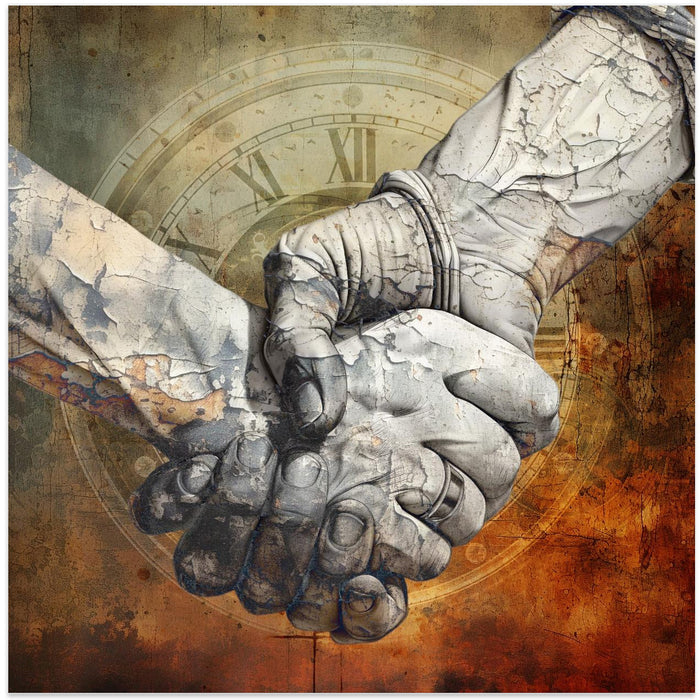 Hands 4 Square Canvas Art Print