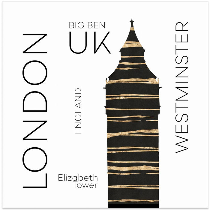 Urban Art LONDON Big Ben Square Canvas Art Print