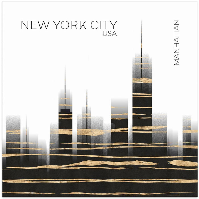 Urban Art NYC Skyline Square Canvas Art Print