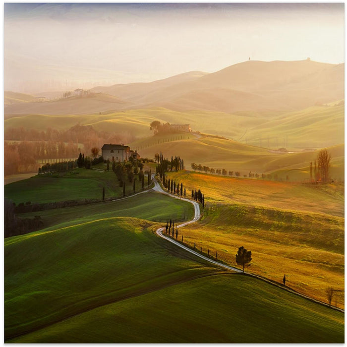 Val d\'Orcia Square Canvas Art Print