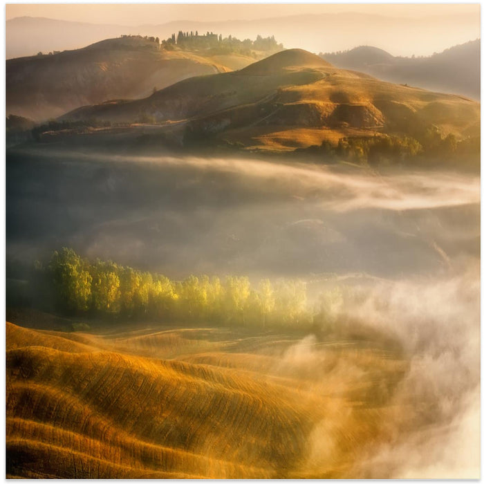 Mists... Square Canvas Art