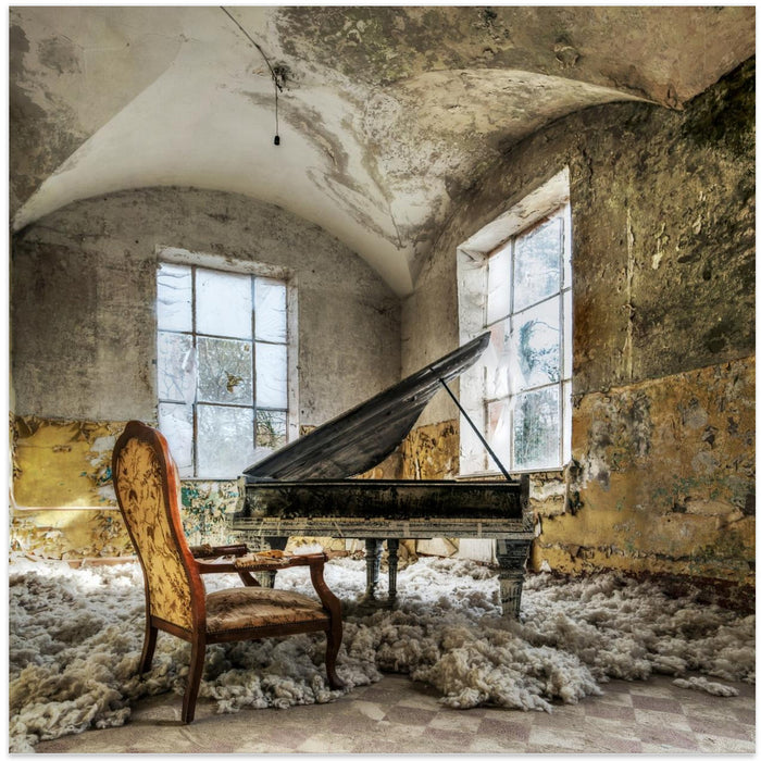 in heaven Piano Square Canvas Art Print