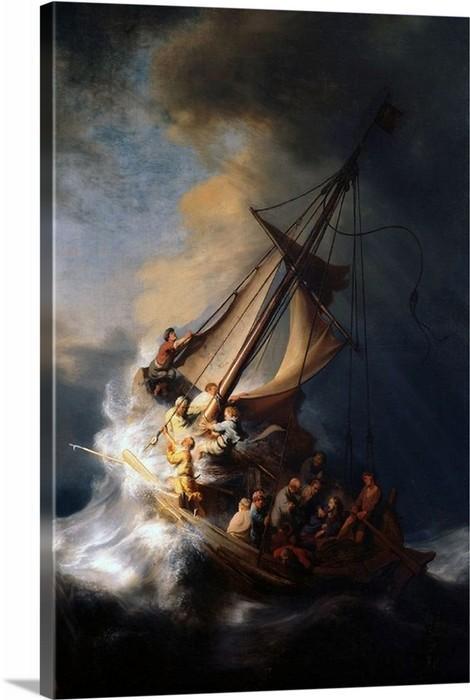 Rembrandt Christ In The Storm On The Sea Of Galilee Framed Art