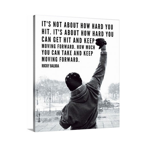 Rocky Balboa inspirational Quote Speech Canvas Prints Framed Art Print  This inspirational quotes wall art decor comes in framed canvas prints, Black frame posters print or giclee art print