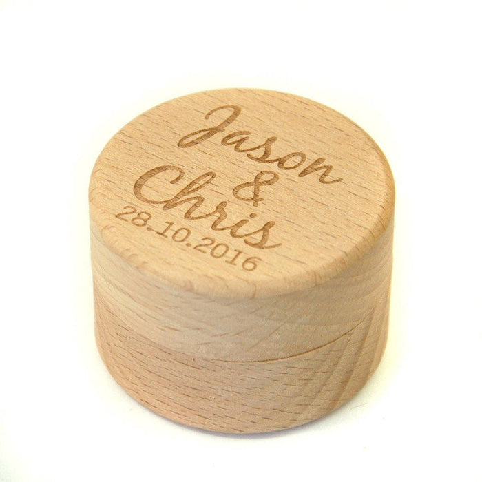 Rustic Wedding Engagement Wood Ring Box