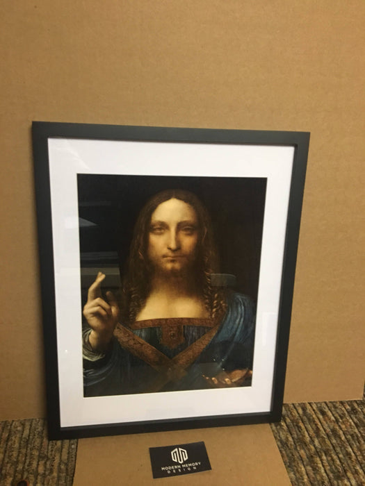 Salvator Mundi by Leonardo da Vinci picture framed wal art