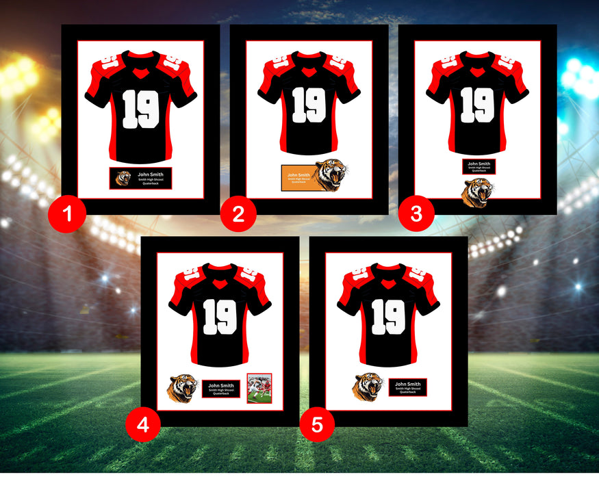 Florida High School Football Jersey Frame Print Senior Night Gift 