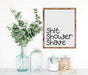 Shit shower shave Farmhouse wood Signs bathroom wall decor