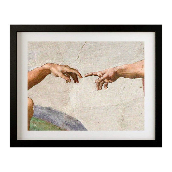 The Creation of Adam by Michelangelo, Classic Framed Art Canvas Prints