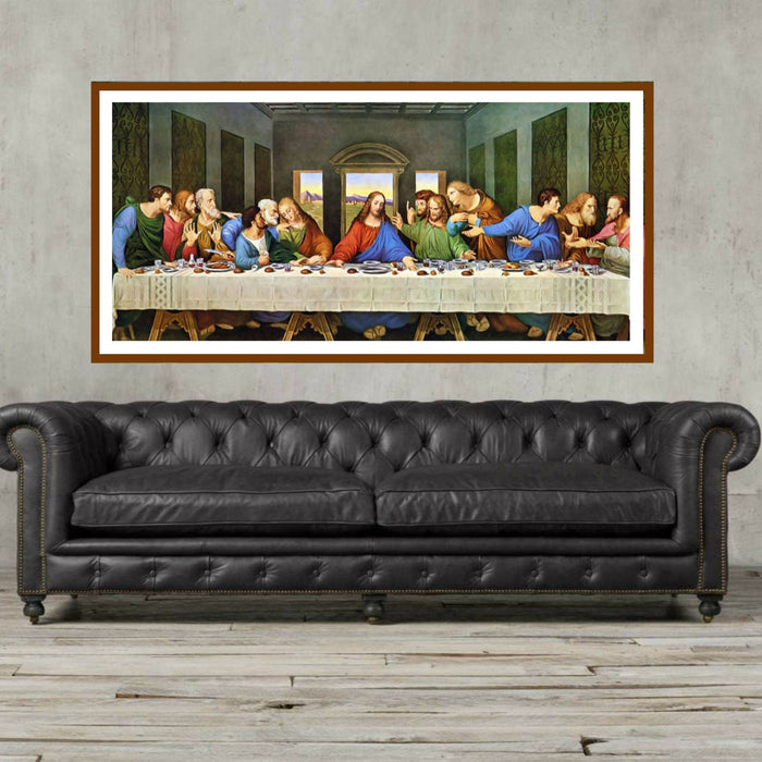 The Last Supper Jesus by Leonardo Da Vinci Picture Framed Wall Art Religious