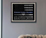 Thin Blue Line Flag Custom art for Police officer gift Art Picture Frame Store New Jersey