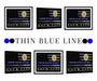 Thin Blue Line Flag Police Officer Gift Art Framed Picture Frame Store New Jersey