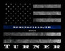 Thin Blue Line Framed Canvas Police Gift Art Picture Frame Store New Jersey