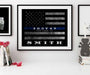 Thin Blue Line Framed Canvas Police Gift Art Picture Frame Store New Jersey