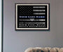 Thin Blue Line Framed Canvas Police Gift Art Picture Frame Store New Jersey