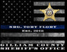 Tory flory Police deptThin Blue Line Police dept Officer gift frame