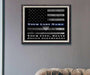 Thin Blue Line Police officer or Firefighter Thin Red Line  Art Picture Frame Store New Jersey