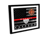 Thin red line flag custom made for firefighter home Picture Frame Store New Jersey