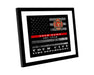 Thin red line flag custom made for firefighter home Picture Frame Store New Jersey