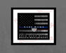 Thin red line flag custom made for firefighter home Picture Frame Store New Jersey