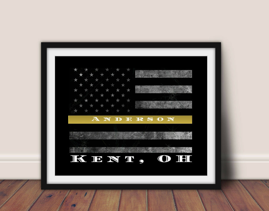 Security Guard Thin Yellow Line framed gift Tow Truck Drivers