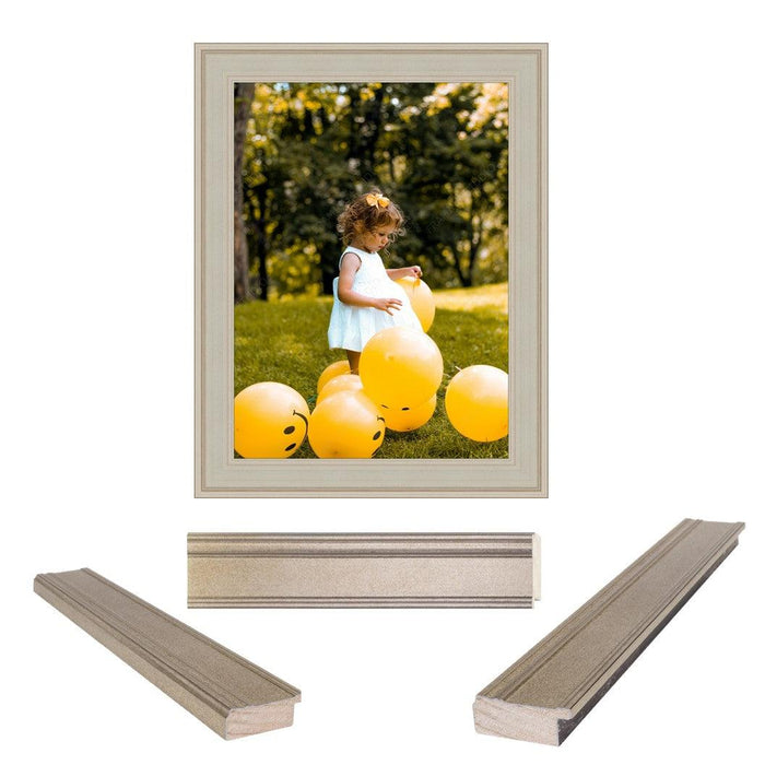 Traditional Flat Silver Panel Picture Frame Wide - Modern Memory Design Picture frames - New Jersey Frame shop custom framing