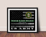 US Army Thin Green Line Flag wall art for US Army Soldier