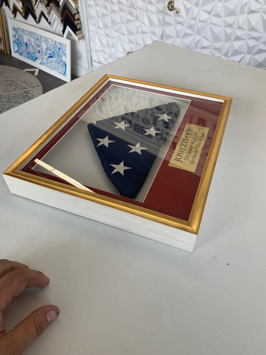 USA Military Funeral Flag Picture Frame - Modern Memory Design Picture frames - New Jersey Frame shop custom framing