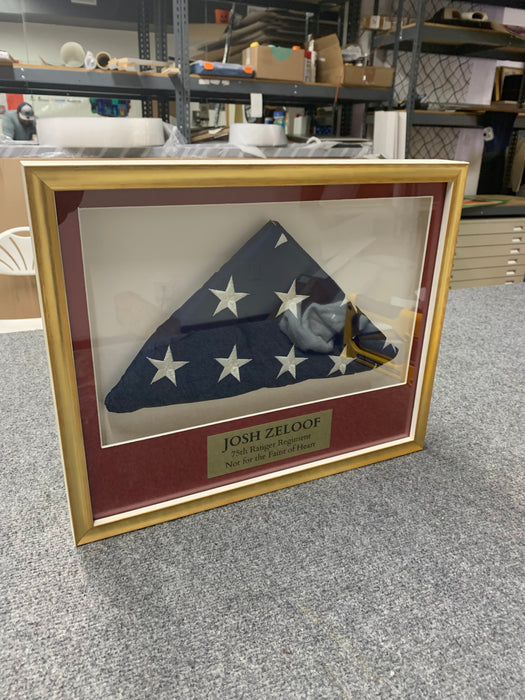 USA Military Funeral Flag Picture Frame - Modern Memory Design Picture frames - New Jersey Frame shop custom framing