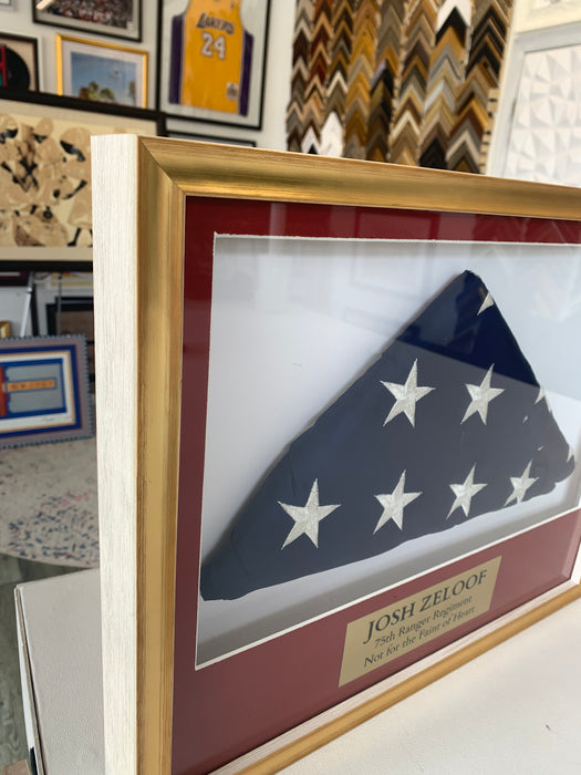 USA Military Funeral Flag Picture Frame - Modern Memory Design Picture frames - New Jersey Frame shop custom framing