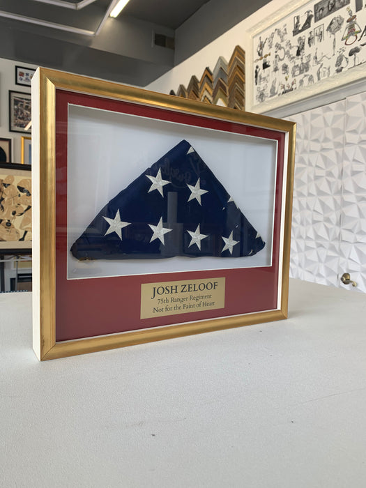 USA Military Funeral Flag Picture Frame - Modern Memory Design Picture frames - New Jersey Frame shop custom framing