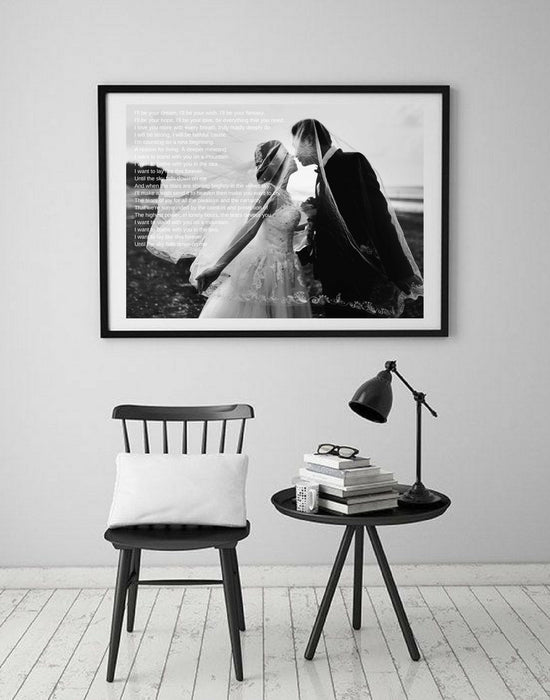 Wedding Anniversary First Dance Song lyrics Paper Anniversary Gift