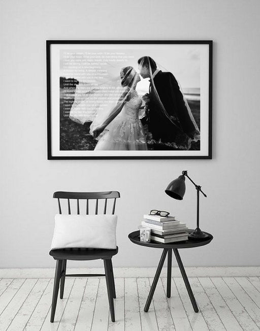 Wedding song framed wall art print decor gift