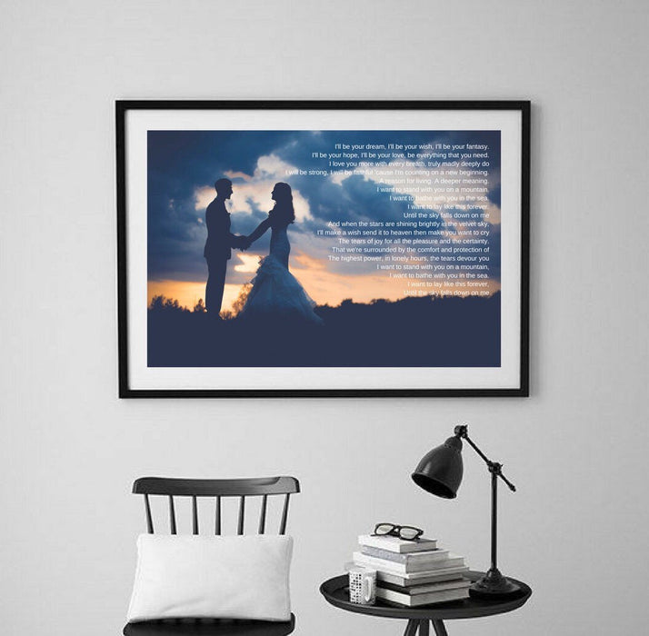 Wedding vows Anniversary gift Framed wall art